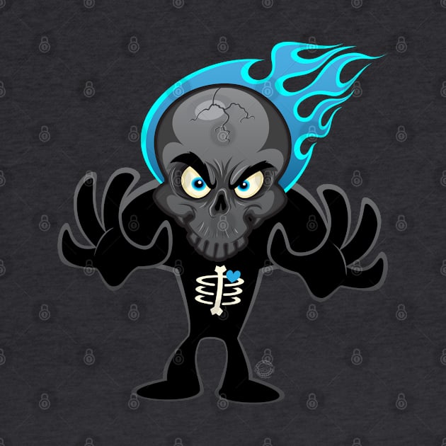 SkullyDawg Blue Flame by Goin Ape Studios